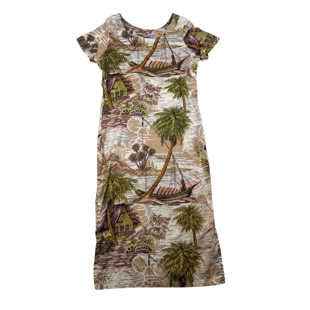 Reyn Spooner Hawaiian Traditions Dress Womens M Hawaii Made100% Cotton Tropical